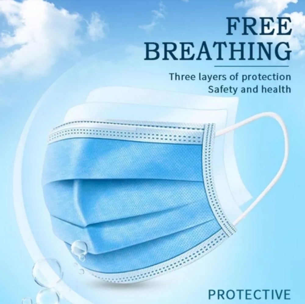 50pcs Disposable face masks 1 box